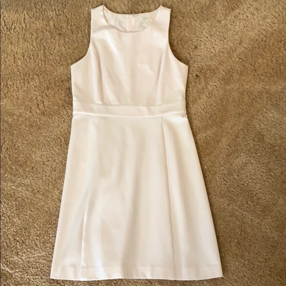 J. Crew white/subtle pink sleeveless dress